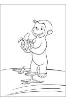 Curious George kleurplaat 10